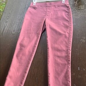 Hannah Mauve-Pink Stretch Skinny Pants